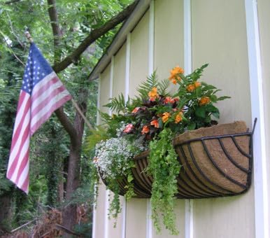 72 in Window Hayrack Planter with Molded Coco Liner - Black - Outdoor