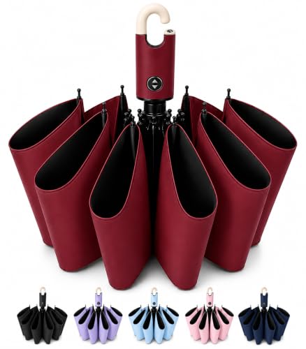 Image of Umbrella for Women | Umbrellas for Men | UV Coated 3 Fold Umbrella for Rain with Auto Open and Close Small Folding Travel-Foldable Windshield