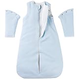 Chuchu Puff Baby Sleeping Bag, Autumn and Winter, Detachable Long Sleeves 2.5 Tog Inverted Zipper Wa