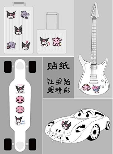 Lanseede Kuromi Stickers 50PCS Vinyl Waterproof Stickers for Laptop,Bumper?Skateboard,Water Bottles,Computer,Phone,My Melody Stickers