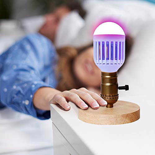 Bug Zapper Light Bulb 2 in 1 Mosquito Killer Lamp LED Electronic Insect & Fly Killer Indoor & Outdoor Insect Zapper insect traps, Fly Zapper Safe & Non-Toxic Silent & Effortless Operation pest control - Thumbnail 4