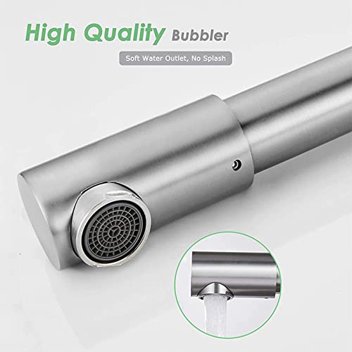Robinet de cuisine avec bras pivotant double articulation extensible pliable