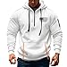 FOCLMP White Hoodies for Men Quarter Zip Fleece Lined Work Tactical Cargo Sweatshirts Jacket Loose Fit Workout Pullover Hoodie Men's Fashion Hoodies & Sweatshirts XL