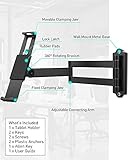 AboveTEK Tablet Wall Mount - Fits 7 to 11 Inch Tablets Including Pad, Galaxy Tab, Slate, Fire and More -Anti Theft Security Lock and Key - Adjustable Long Arm Articulating Swivel Holder - Black - Image 7
