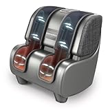 Homedics Deluxe Foot Massager & Calf Massager with Gentle Warmth, Rolling & Compression Massage, Adjustable Tilt, Washable Liners, 4 Programs, 3 Intensity for Muscle Relief and Post-Workout Recovery