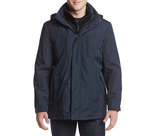 Reaction Kenneth Cole Men's Bonded Midweight Jacket Mightnight Medium