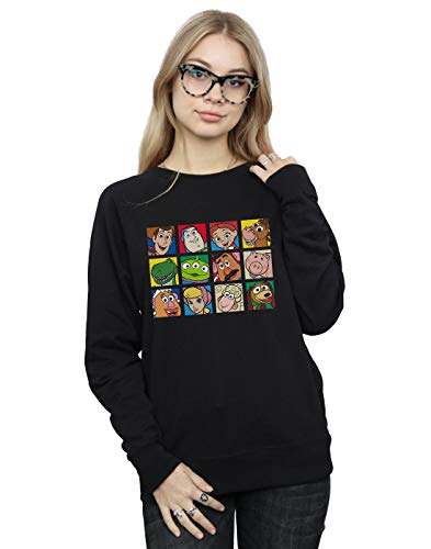 Disney Women's Toy Story Character Squares Sweatshirt Black Large