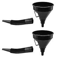 Vista 1 de 2 PC Auto Coche Motocicleta Barco Flexible Embudo Grande Aceite Agua Gas Combustible Boquilla Blk