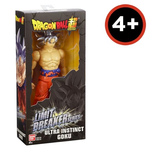 Bandai - Dragon Ball Super - Figurine Géante Limit Breaker 30 cm - Goku Ultra Instinct - Licence Officielle Dragon Ball - Grande Figurine Goku articulée de Collection - Jouet Enfant 4 ans et + - 36734