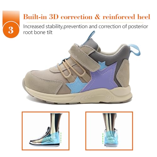 Kids Orthopedic Corrective Sneakers with Ankle and Arch Support for Toddlers'Foot Gait3