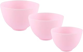 FOMIYES Tigelas de Mistura de Silicone Tigela de Máscara Facial Conjunto de Tigela de Mistura de Máscara Tigelas de Máscara Facial de Mistura Diy para Casa (Rosa)