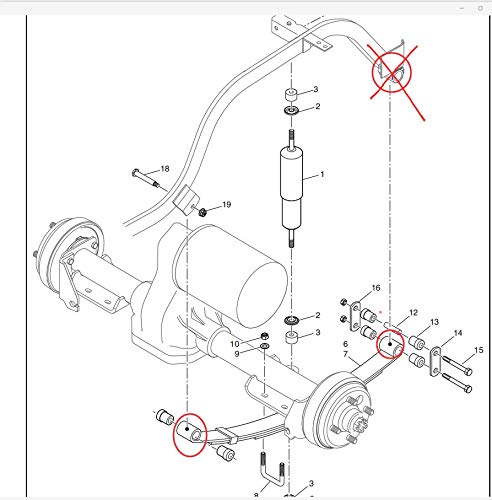 Panglong Rear Leaf Spring Bushing Kits For Ezgo Txt Medalist (94+) Gas Electric Golf Carts #TOP6