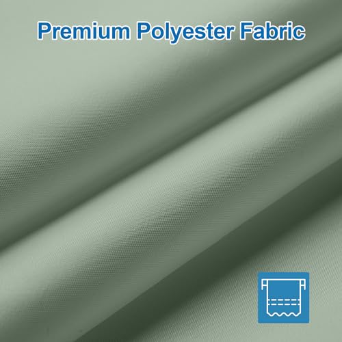 Image of Amazer Sage Green Shower Liner Cloth Waterproof, Soft Sage Green Shower Curtain Liner Fabric with Weighted Stones, Washable Shower Curtain and Liner 2-in-1, 12 Grommet Holes, 72 x 72 Inches