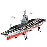 Aircraft Carrier WW2 Military Battleship Building Block Set, Large-SizedCruiser Toy, Military Battle Ship with Helicopter and City Lifeboat, Compatible with Lego Sets for Boys 8-14 & Adults (1514pcs)