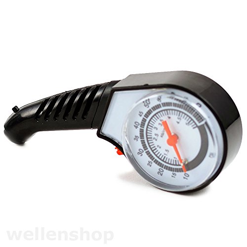 Preisvergleich Produktbild wellenshop Reifendruckmesser Luftdruck-Manometer 0,5-5bar Reifenprüfer Luftdruckmesser Reifen Prüfer Prüfung Luftdruck