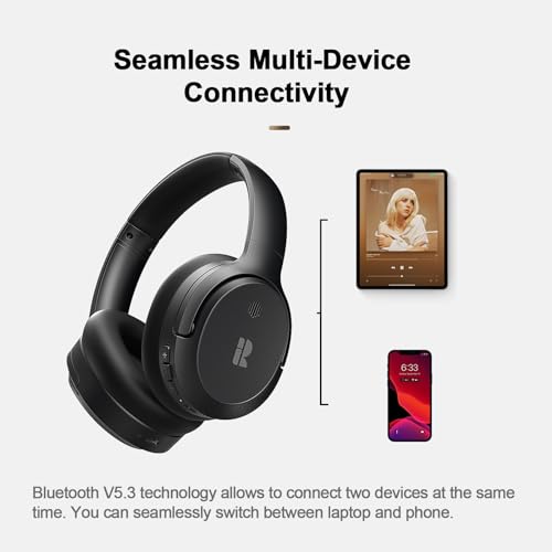 Calmbee BH100 Bluetooth Headphones, Hybrid Active Noise Cancelling Wireless Headphones Over Ear thumb #6