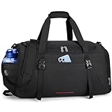 ボストンバッグ 大容量 スポーツバッグ 撥水 靴収納 乾湿分離 2WAY 肩かけ ヨガマット収納 スーツケース固定 お手入れ簡単 ジム通い 修学旅行 旅行バッグ 防災 ブラック 黒 55L