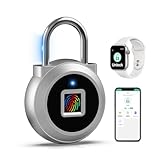 Eseesmart Fingerprint Padlock, Locker Bluetooth, Mobile APP, Smart Padlock with Keyless Biometric, Water Resistant, Suitable for Gym, School, Luggage Bags, Locker and Storage