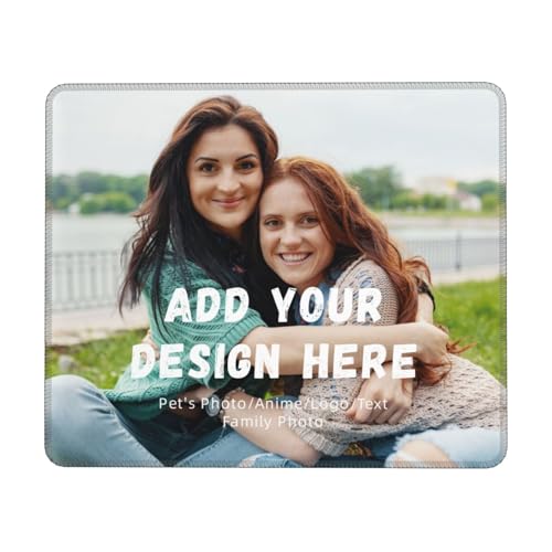 Custom Computer Mouse Pad with Photo/Logo/Text, Personalized Picture Mouse Pad