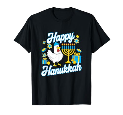 Feliz Hanukkah Chicken Jewish Holiday Funny Hanukkah Camiseta