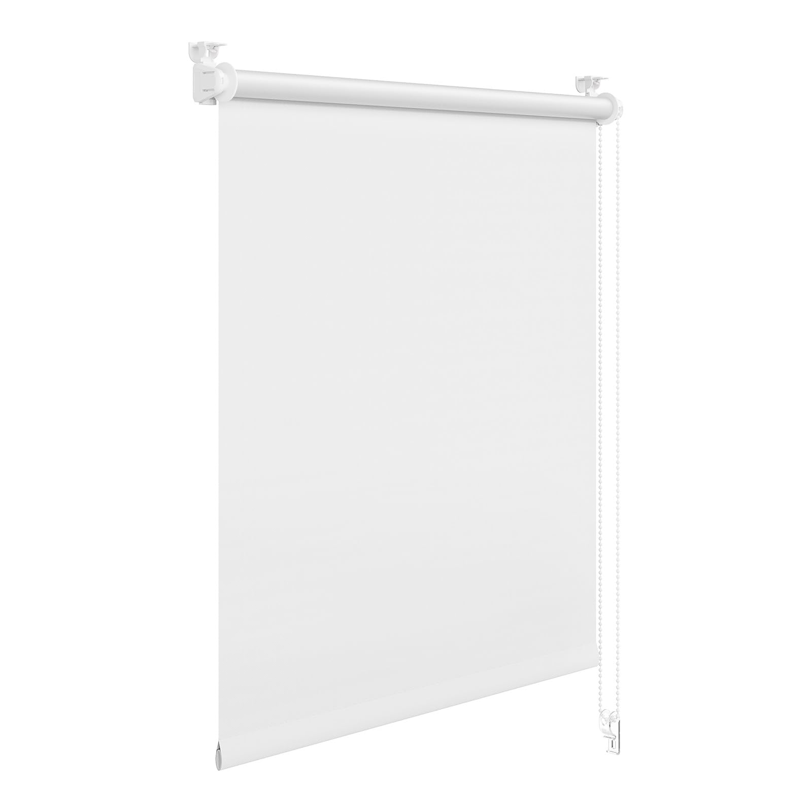 WOLTU Verdunkelungsrollo ohne Bohren, Thermo Verdunkelungsrollo mit Kette, Sichtschutz, für Türen und Fenster, 90 x 210 cm, Weiß
