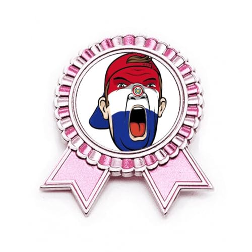 Broche drapeau du Paraguay M en métal rose pour maquillage