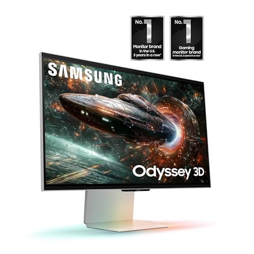 Image of Samsung LS27FG900XNXZA 27 Inch Odyssey 3D 4K 165Hz Gaming Monitor with 3 Year Amber Protection Plan (2025)