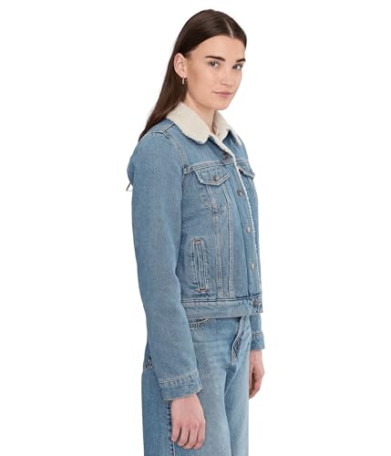 Image of Levi's Women's Original Sherpa Trucker Jackets (Standard and Plus)