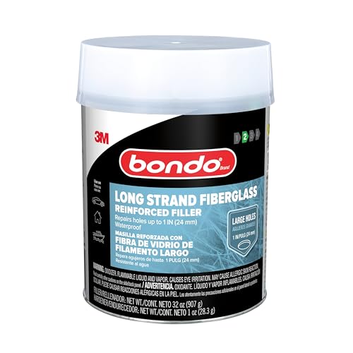 Image of Bondo Bondo-Hair Long Strand Fiberglass Reinforced Filler, 00762, 1 Quart (Pack of 2)
