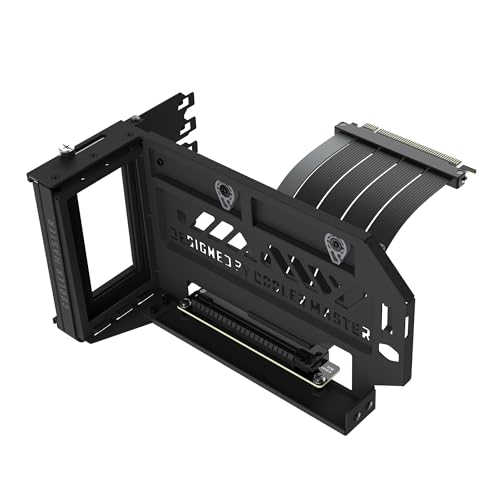 Image of Cooler Master Vertical GPU Card Holder Gen5 with PCIe 5.0 x16 Riser Cable, Adjustable Graphics Card Holder for E-ATX, ATX & Micro-ATX Cases, Supports Triple-Slot GPUs, Black