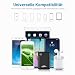 JONKUU Powerbank 10000mAh Externer Akku Klein 2 USB Port Power Pack Kompakt Handy Mini Tragbares Ladegerät mit LCD Digitalanzeige Externer Batterie Pack für iPhone iPad Samsung Galaxy