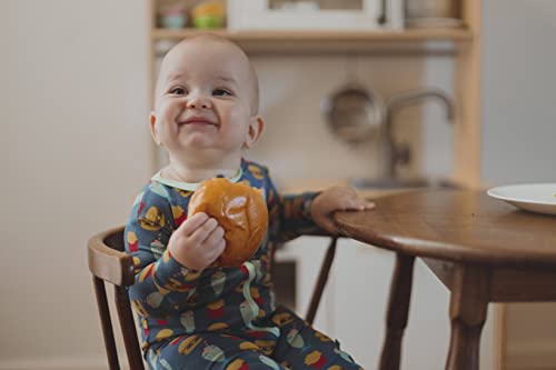 Kickee Pants Print Footie With Zipper, Fitted Long Sleeve Pajamas, Ultra Soft Everyday One-Piece Loungewear, Baby And Kid Clothes For Boys And Girls (Deep Sea Cheeseburger - 0-3 Months) #TOP2