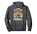 Retro A Little Feral Raccoon Men Women Mom Dad Toddler Funny Pullover Hoodie