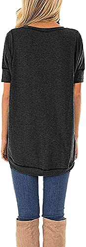 JomeDesign Summer Tops for Women Short Sleeve Shirts V Neck Tshirts Casual Tunic Tops2