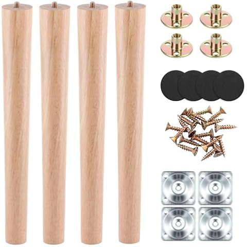 MUXHEL 40cm Wooden Furniture Legs Set Cover