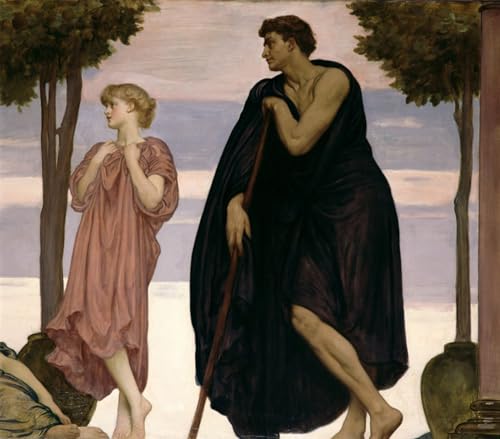 Toile Frederic Leighton Détail de la danse 60x90cm pour habiller un mur vide de salon moderne