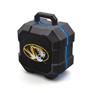 SOAR NCAA Shockbox LED Wireless Bluetooth Speaker, Missouri Tigers