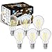 Produktbild Aigostar LED E27 Vintage Glühbirne 8W (Ersetzt 72W), 1000 Lumen, Kaltweiß 6500K Abstrahlwinkel 330°, A60 Edison Lampe Filament Retro Transparent Flimmerfrei, CRI80, 6 Stück