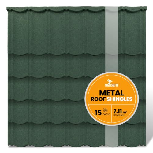 Image of Metal Roof Shingles, 15 Pack, 7.1m² – Stone Coated Galvanised Roofing Tiles