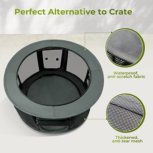 Morpilot Puppy Playpen, (Ultra Sturdy) Dog Cat Playpen Indoor Outdoor Portable Kitten Cat Tent Crate Cage Pen For Small Dogs Pet Cats Outside (Small Size, Black) #TOP2