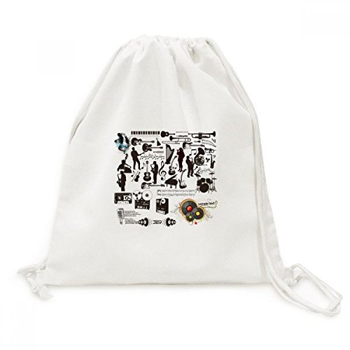 Sac à dos cordon voyage rock music festival en toile souple et résistante