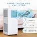 Mobiles Klimagerät 9000 BTU, 3-in-1 Klimaanlage mit Kühlen, Entfeuchten & Ventilator, für Räume bis 26㎡, Leiser Betrieb, 24h-Timer & Einfache Montage, Ideal für Schlafzimmer und Büro