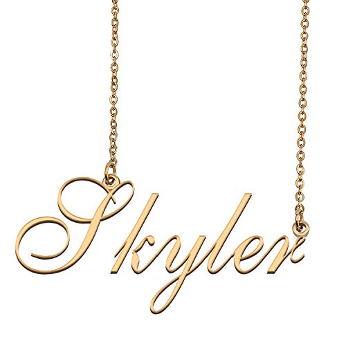 HUAN XUN Custom Made Delicate Any Name Necklace for Mother Skyler