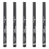 essence | Eyeliner Pen Extra Longlasting (Pack of 5) |Smudgeproof Liner with Precise and Easy Application | Bold & Natural Eye Make Up | Vegan, Cruelty Free & Paraben Free, Black