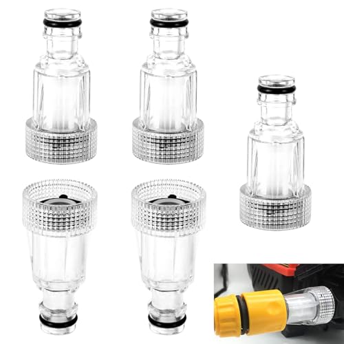 LIUQOBN 5 Pcs Pressure Washer Hose Fittings,3/4 Inch Garden Hose Connector,Washer Hose Connector Adapter, Quick Connect Gun Adapter for Garden and Home Use