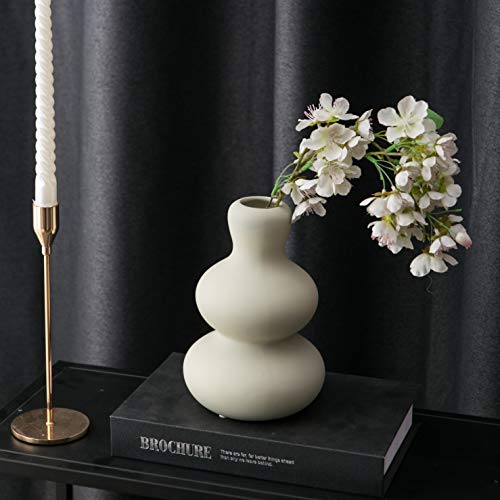 Tenforie Flower Vase Ceramic Vases for Decor, Flower Vase for Home Decor Living Room, Home, Office, Centerpiece,Table and Wedding