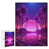 Rompecabezas para Adultos 500 PCS Synthwave Euphoria Rompecabezas para Adultos Juegos Familiares Corte De Precisión Cumpleaños Y Navidad 500 PCS