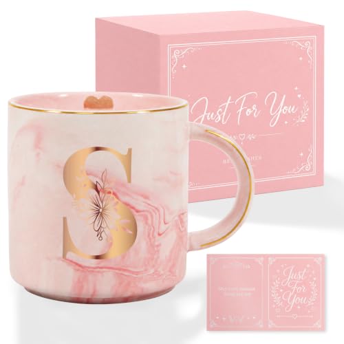 Image of JEKUGOT Birthday Gifts for Women, Initial Monogram Coffee Mug, Gift Box（S）