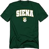 LOGOVISION Siena College Arch Logo Unisex Adult T Shirt, Hunter Green, Large