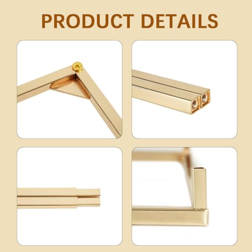 Image of 5pcs Gold Flower Stand Centerpieces,23.6inch Wedding Centerpieces Vase for Tables with Acrylic Plates,Rectangular Flower Display Rack for Table Decorations Event Home Party